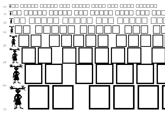 Bizaro Plain font waterfall