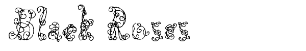 Black Roses font