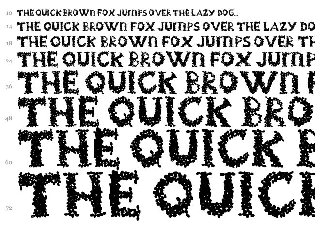 Black Grapes font waterfall