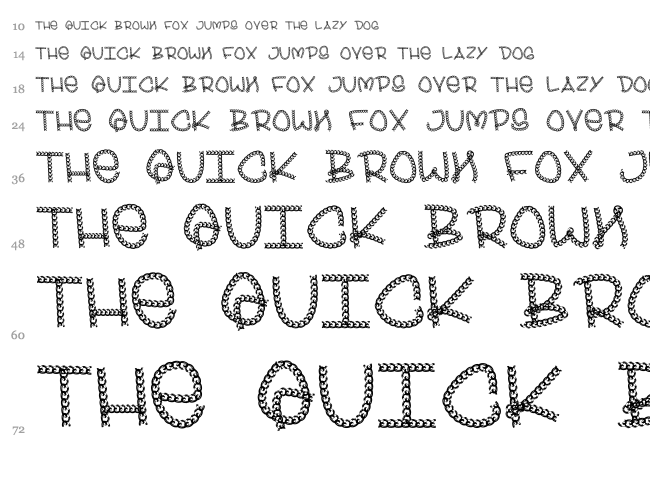 Bling font waterfall