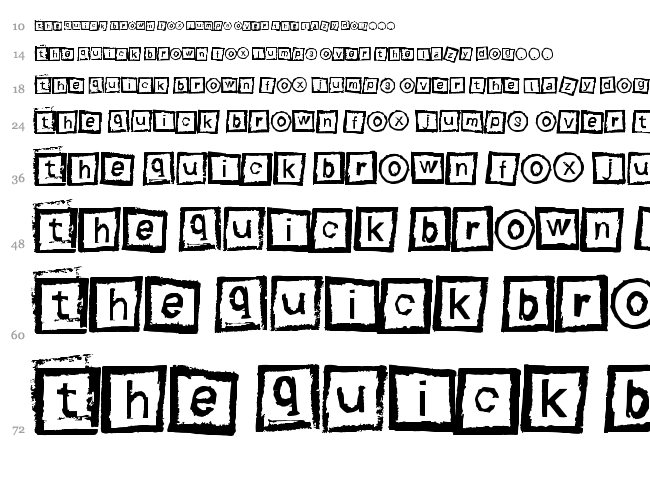 Bloktype font waterfall