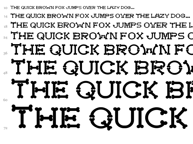 Bonecracker font waterfall