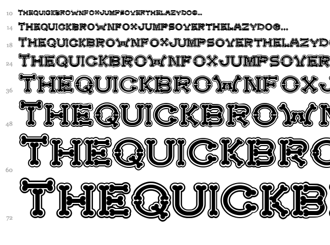 Bonecracker font waterfall