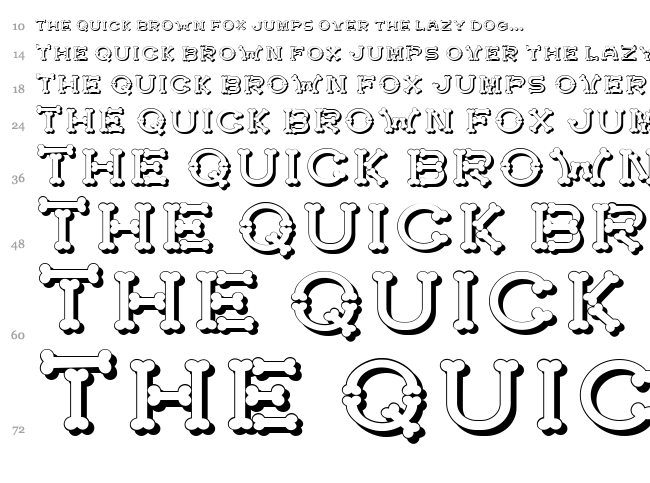 Bonecracker font waterfall