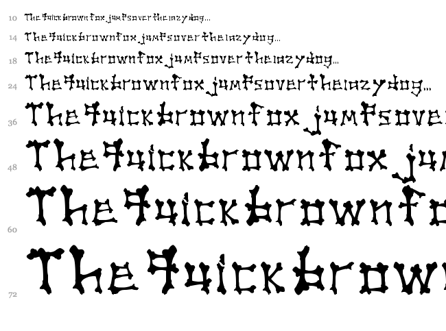 Boner font waterfall