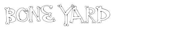 Bone Yard font