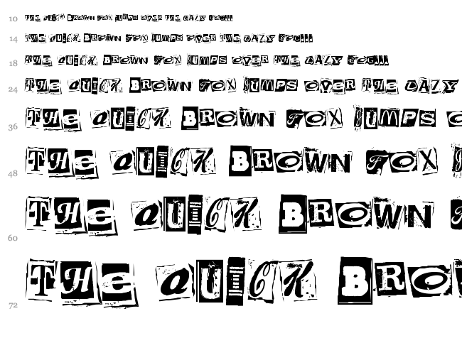 Brands Kidnapped font waterfall