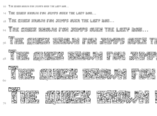 Breaking Time! font waterfall