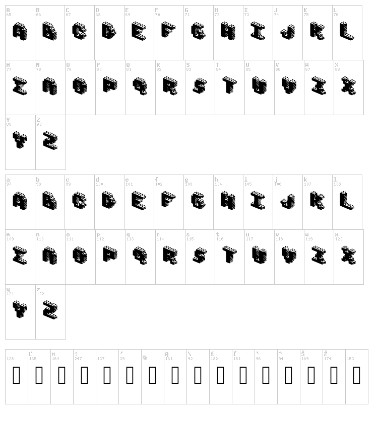 Brixs font map