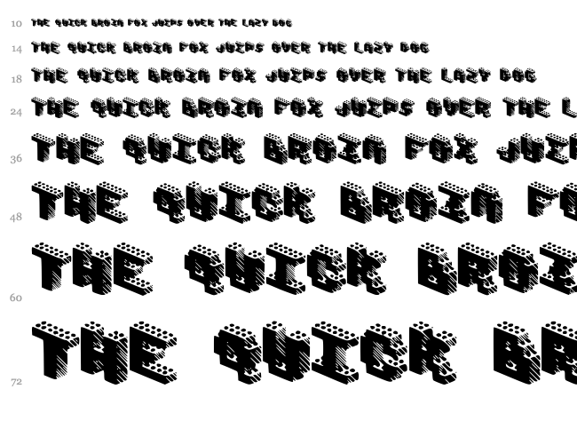 Brixs font waterfall