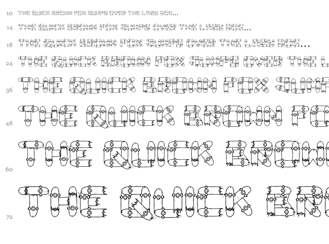 Broken Skate deck font waterfall