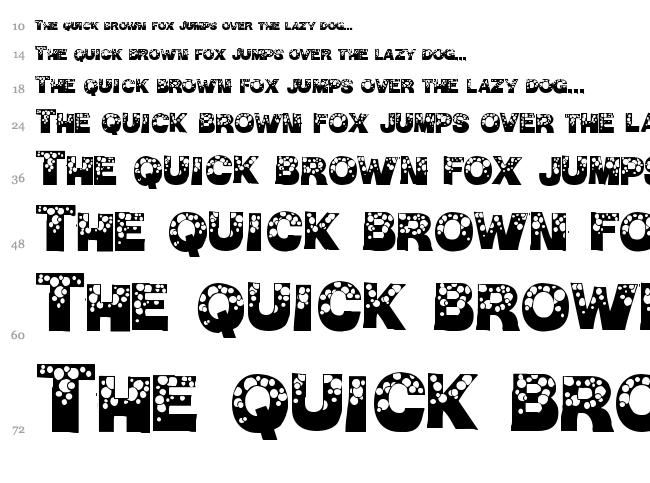 BubbleMan font waterfall