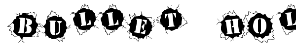 Bullet Holz font
