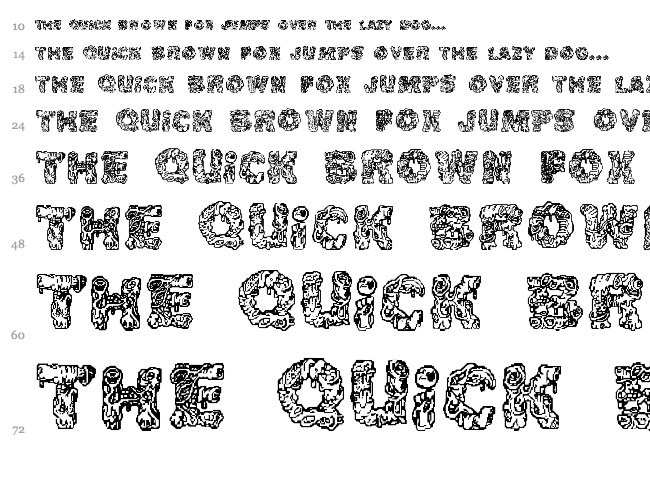 Cake Frosting font waterfall