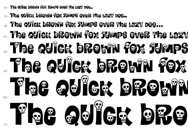 Calaveras font waterfall