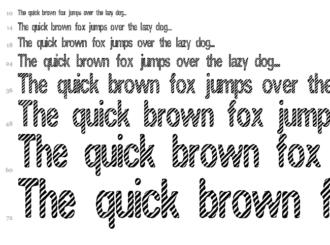 Candy Stripe font waterfall