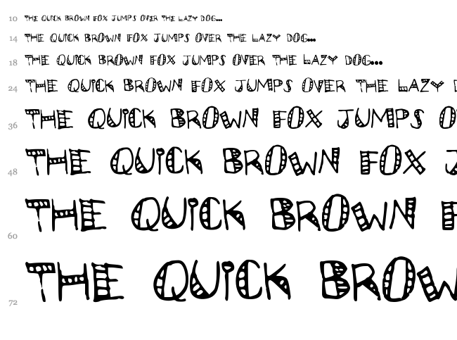 Carnival Block font waterfall