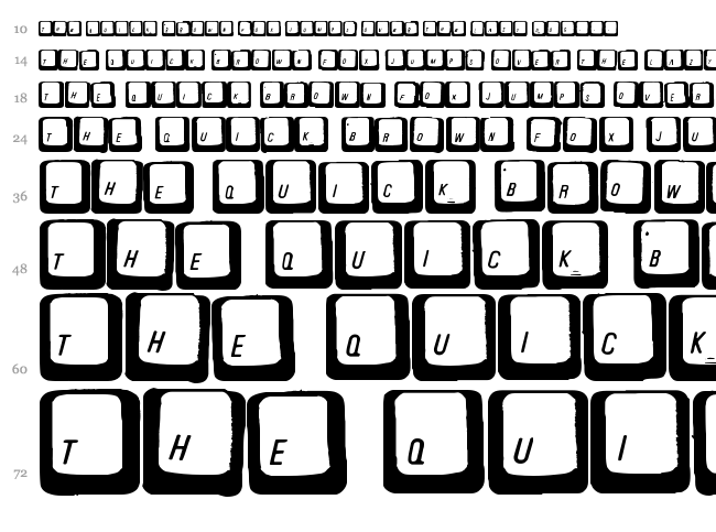 Carpal Tunnel font waterfall
