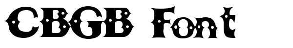CBGB Font font preview