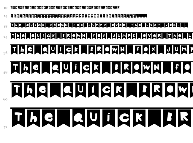 Celebration font waterfall