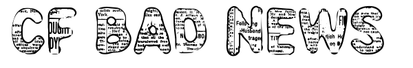 CF Bad News font