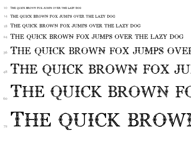 CF Diamond font waterfall
