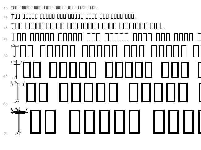 CF Dwarf font waterfall