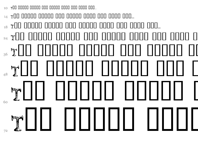 CF Jungle font waterfall