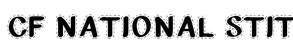 CF National Stitches font