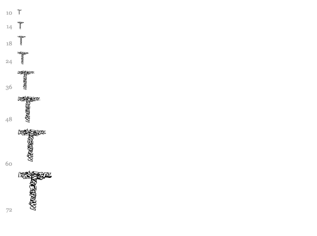 CF TypoCraft font waterfall