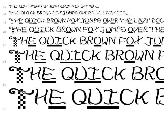 CheckerHat font waterfall