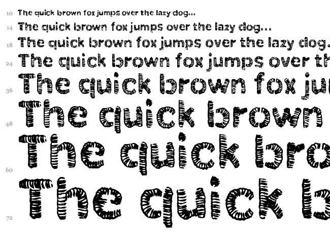 Christel Line Black font waterfall