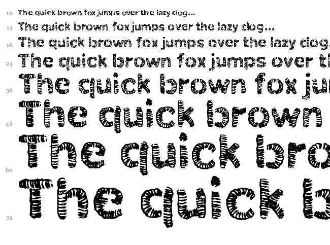 Christel Line Black font waterfall