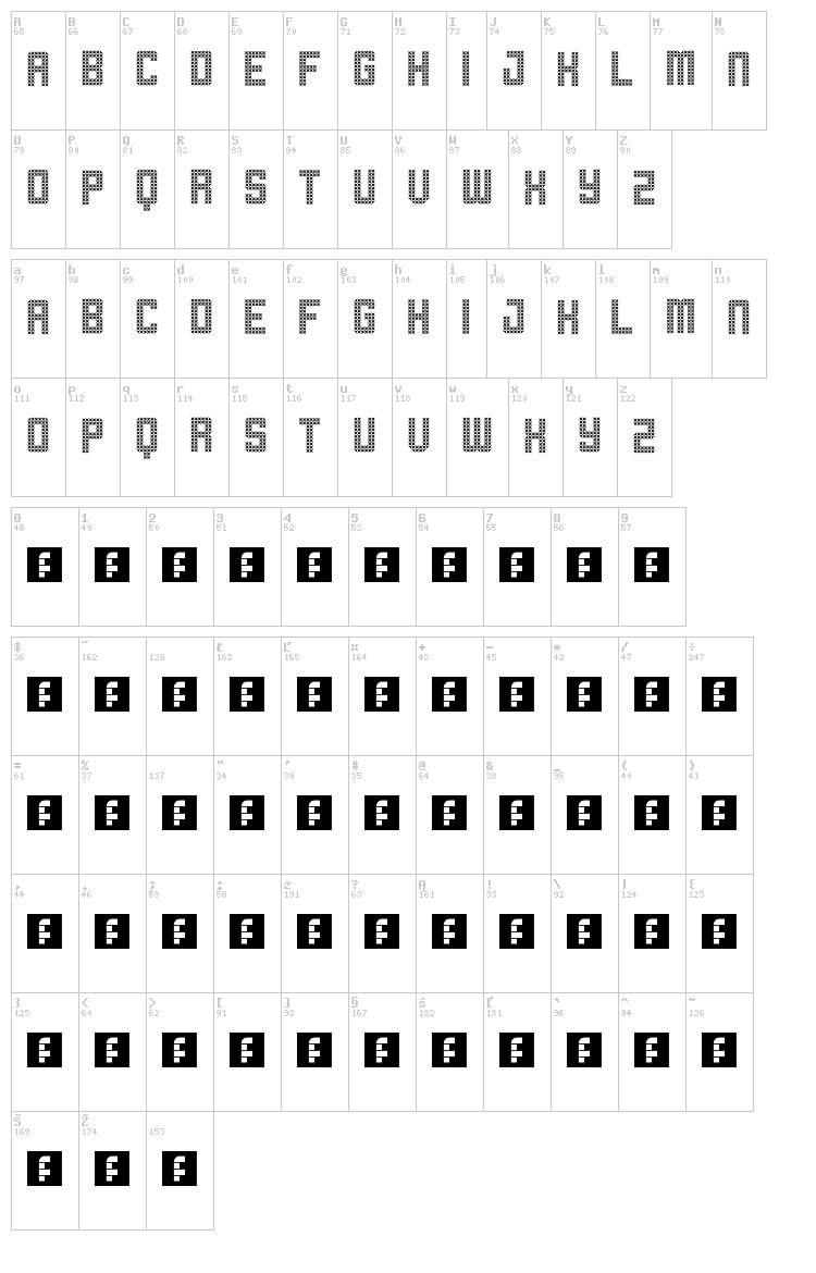 Christmas Sweater font map
