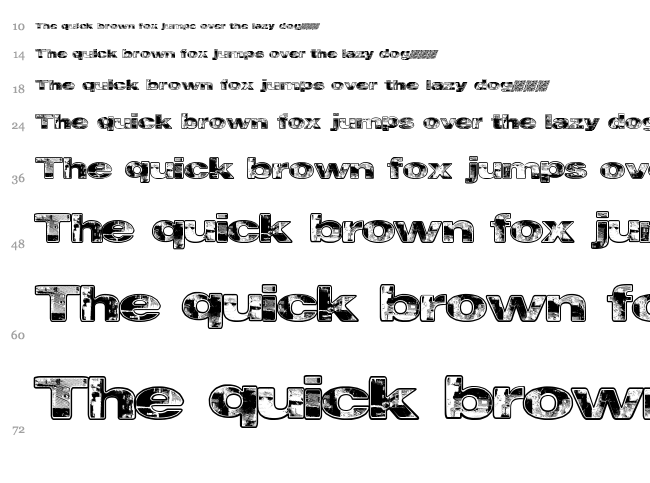 CityVetica font waterfall