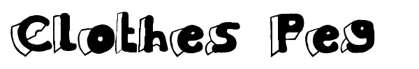 Clothes Peg font