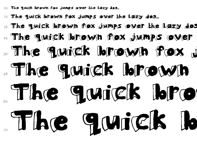 Clothes Peg font waterfall
