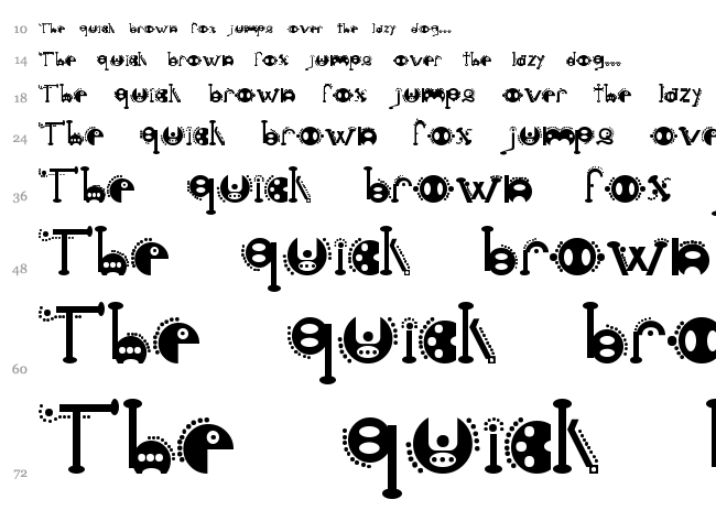 Cocoon font waterfall