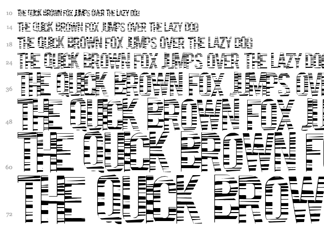 Code Bars font waterfall