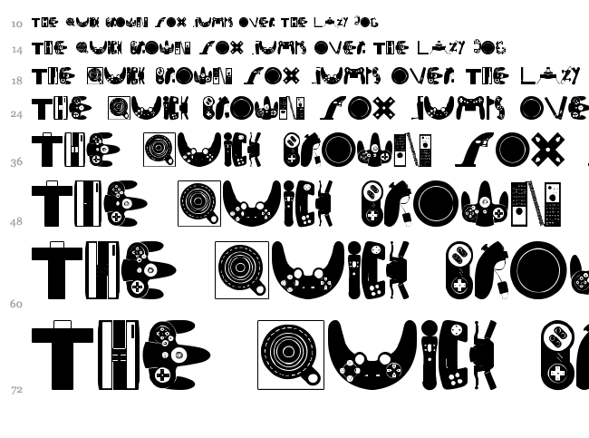 Console font waterfall