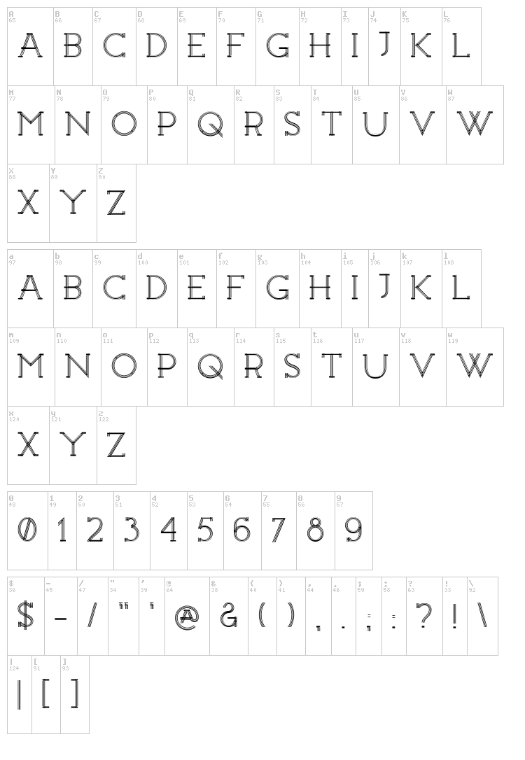 Constrocktion font map