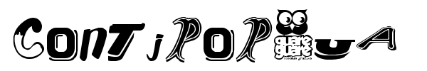 Contipopgua font preview