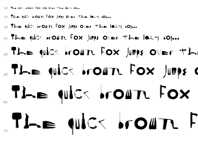 Cooksy Cutter font waterfall