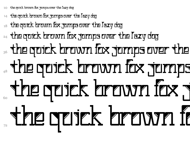 Corner font waterfall