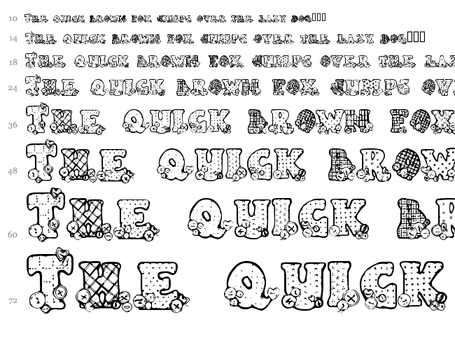 Country Button font waterfall