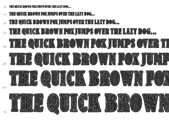 Criminology font waterfall
