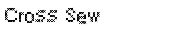 Cross Sew font