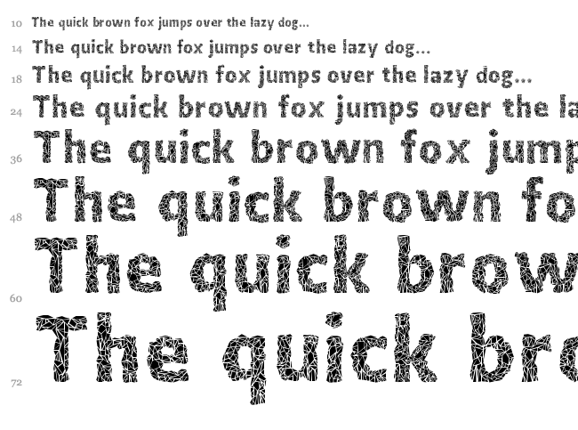 Crystalline font waterfall