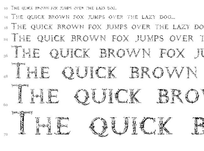Daemonesque font waterfall