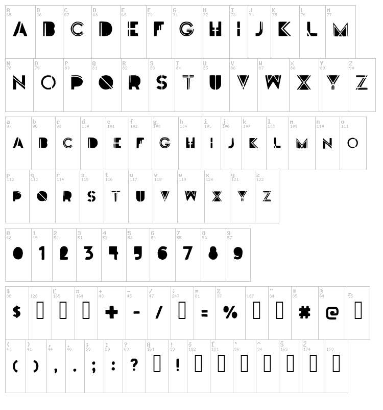 DarkFont font map